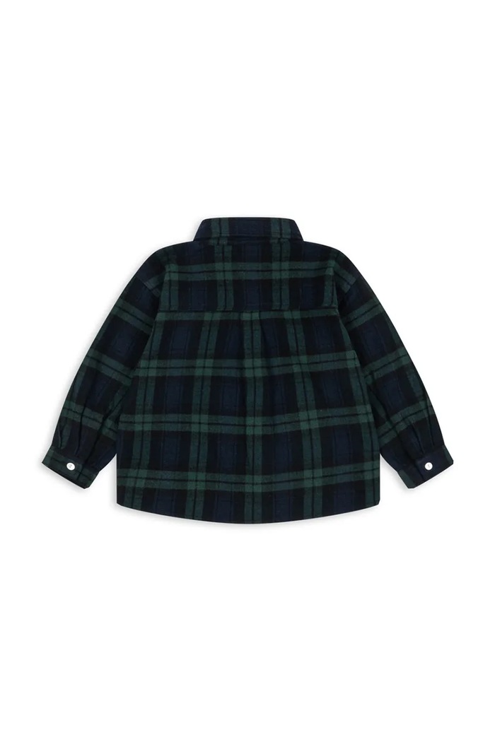 Konges Sløjd Cămașă pentru copii din bumbac CHECKY SHIRT GOTS KS107679.9BY2 verde AW26