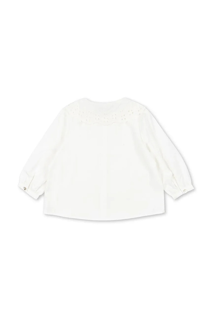 Konges Sløjd Bluzka koszulowa dziecięca bawełniana RILO COLLAR SHIRT GOTS KS106211.9BY2 biały AW26