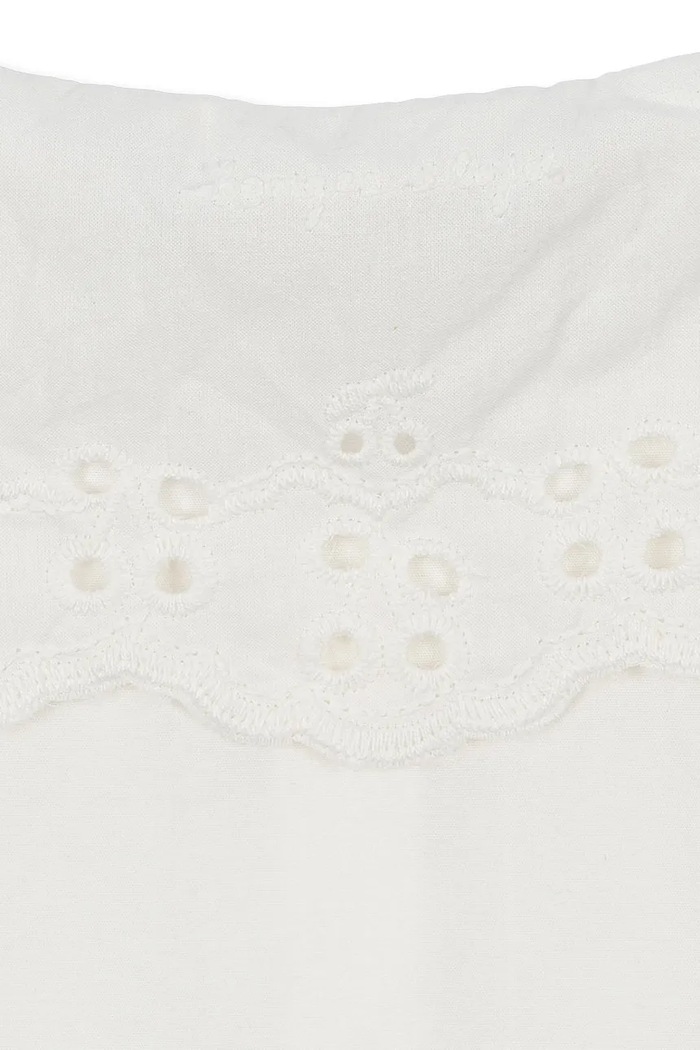 Chłopiec Konges Sløjd Bluzka koszulowa dziecięca bawełniana RILO COLLAR SHIRT GOTS KS106211.9BY2 biały