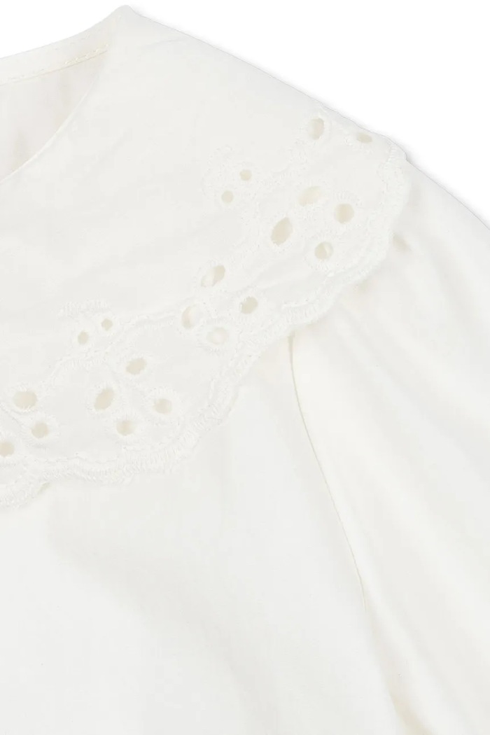 Bluzka koszulowa dziecięca bawełniana RILO COLLAR SHIRT GOTS Konges Sløjd KS106211.9BY2 biały