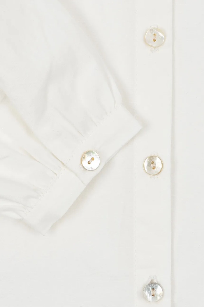 Bluzka koszulowa dziecięca bawełniana RILO COLLAR SHIRT GOTS Konges Sløjd biały KS106211.9BY2
