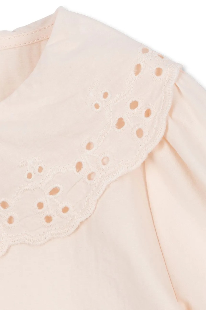 Bluzka koszulowa dziecięca bawełniana RILO COLLAR SHIRT GOTS Konges Sløjd KS106211.9BY2 beżowy