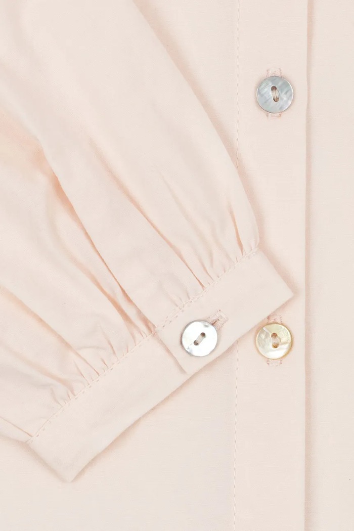 Bluzka koszulowa dziecięca bawełniana RILO COLLAR SHIRT GOTS Konges Sløjd beżowy KS106211.9BY2