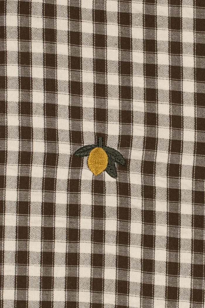 Koszula dziecięca bawełniana KIM LS SHIRT GOTS Konges Sløjd KS106066.9BY2 brązowy