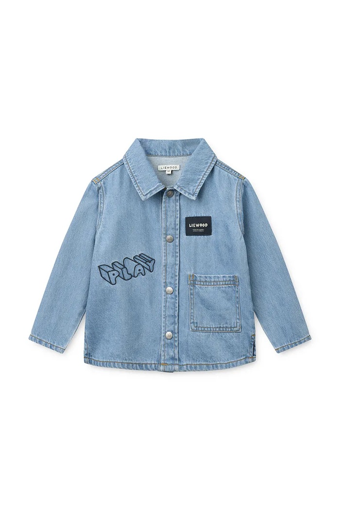 Liewood koszula dziecięca jeansowa Greg Light Denim Shirt LW20929.9BY2 niebieski AW26