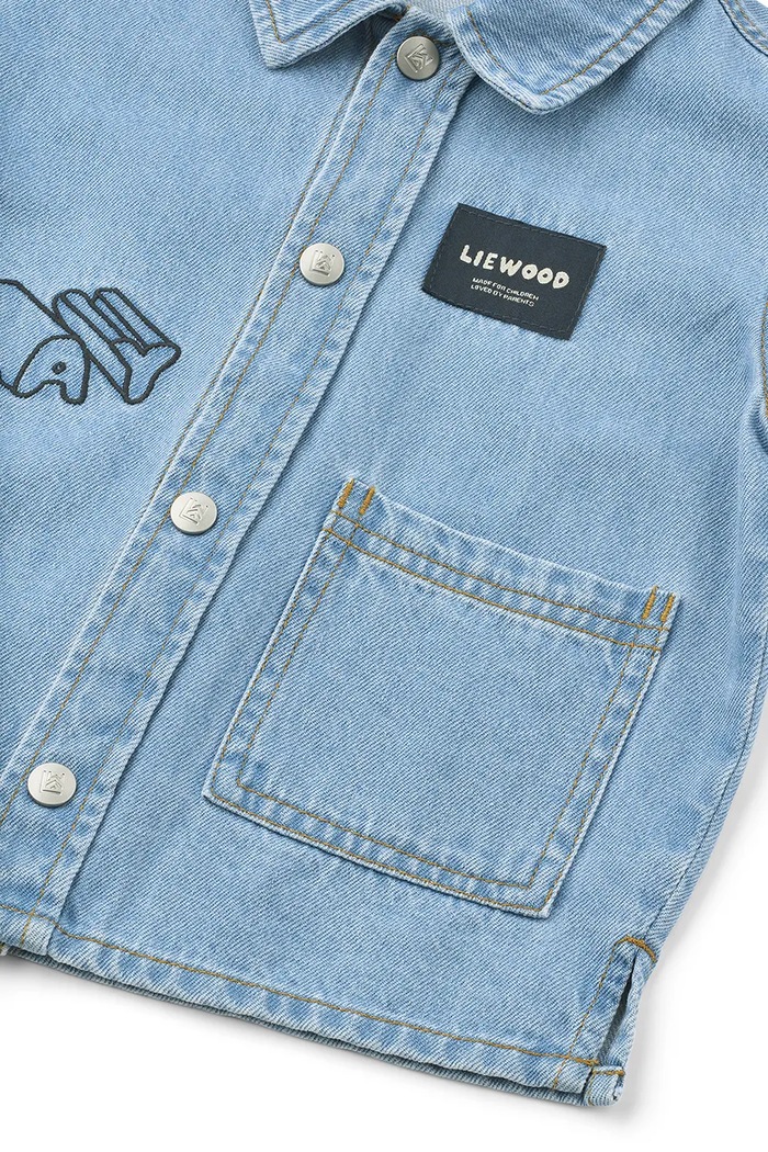 Liewood koszula dziecięca jeansowa Greg Light Denim Shirt niebieski LW20929.9BY2