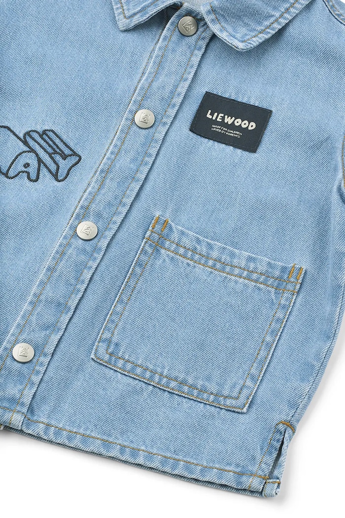 Liewood koszula dziecięca jeansowa Greg Light Denim Shirt niebieski LW20929.9BY2