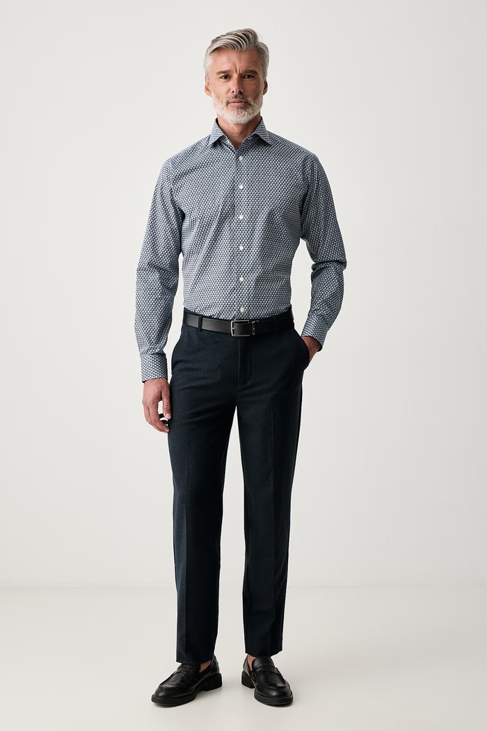 Eton Koszula męska bawełniana 100015476 niebieski AW26