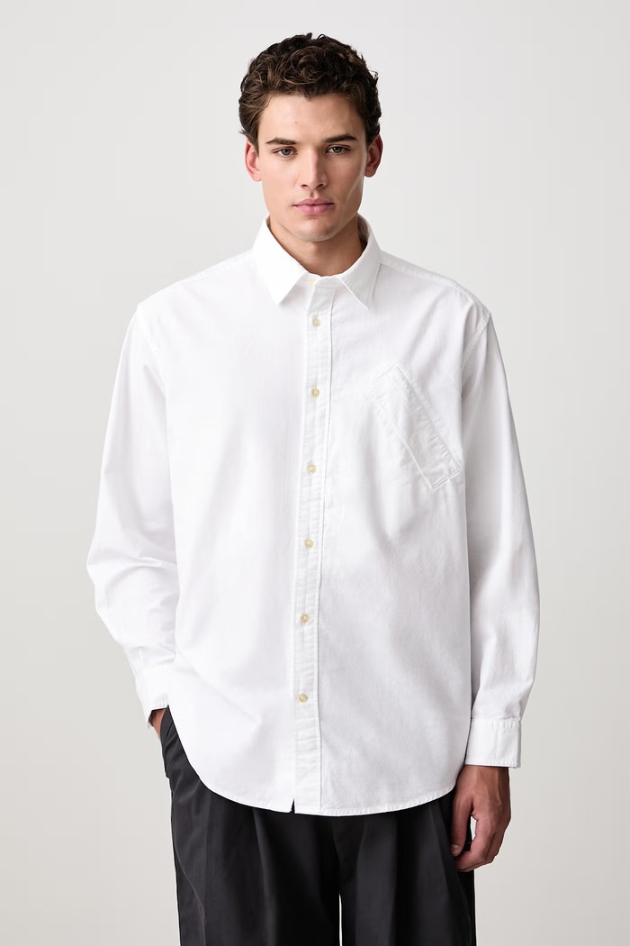 Barbour Transport OS koszula oxford bawełniana męska biały MSH5799WH11