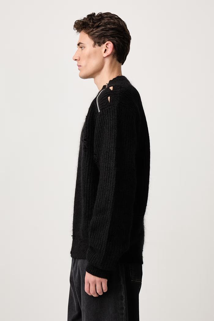 Sweter męski z wełną HELIOT EMIL AW26PRE.M.07.092. czarny