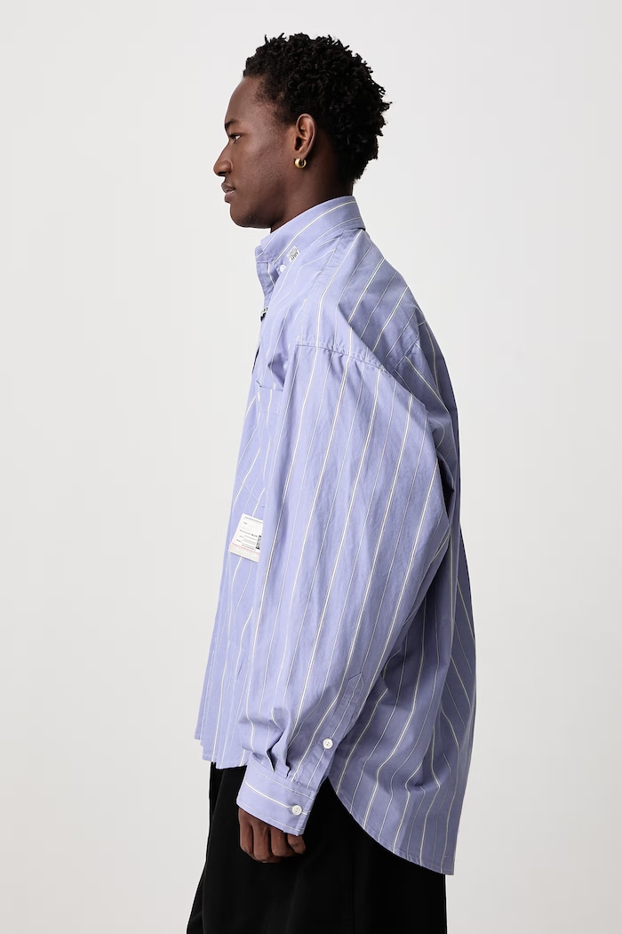 Camicia in cotone da uomo Maison MIHARA YASUHIRO A17SH081 blu