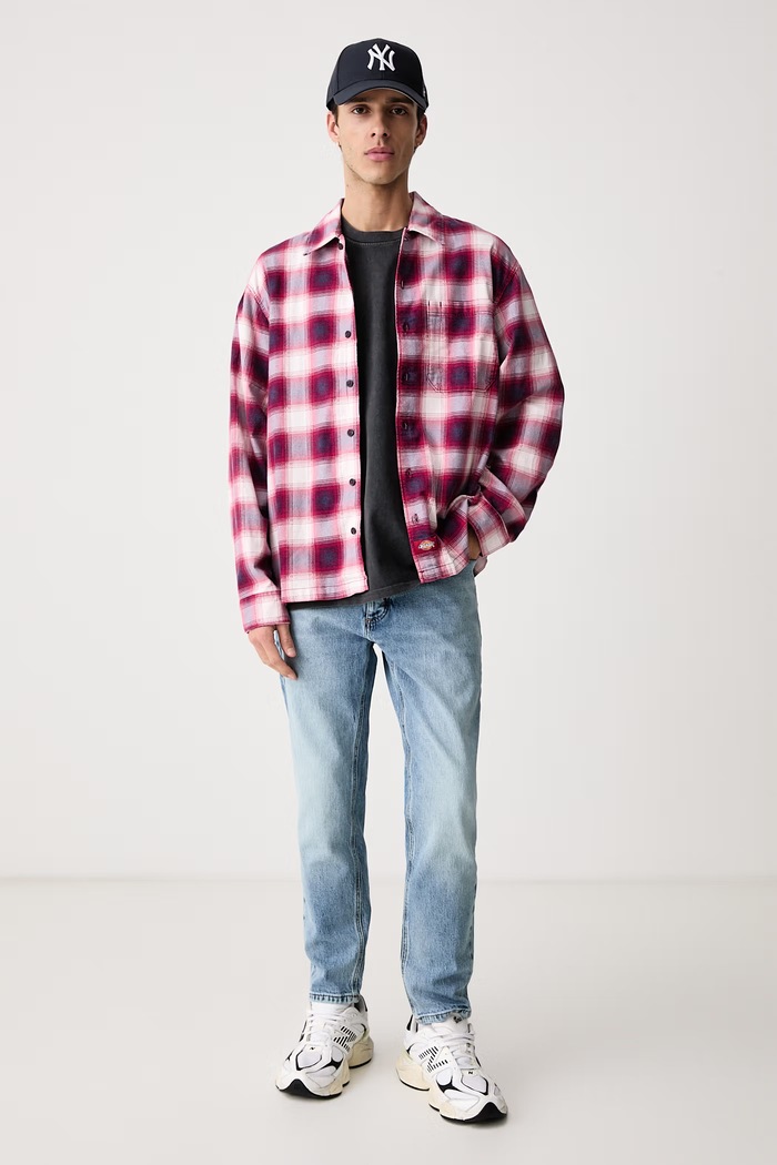 Dickies Koszula męska z bawełną DK0A8DUAL811 czerwony AW26