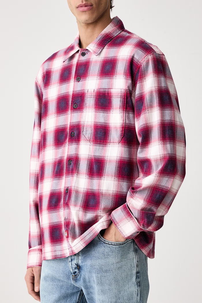 Koszula męska z bawełną Dickies DK0A8DUAL811 czerwony