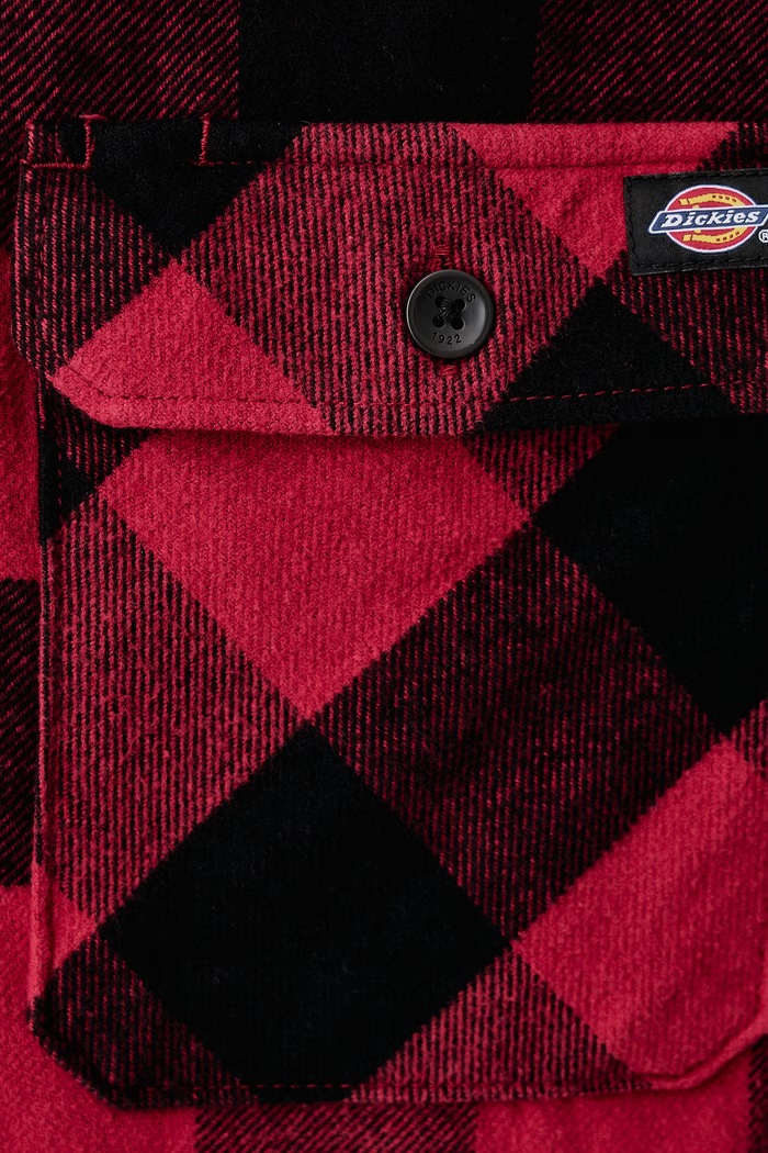 Koszula męska bawełniana Dickies czerwony DK0A4XDZL811