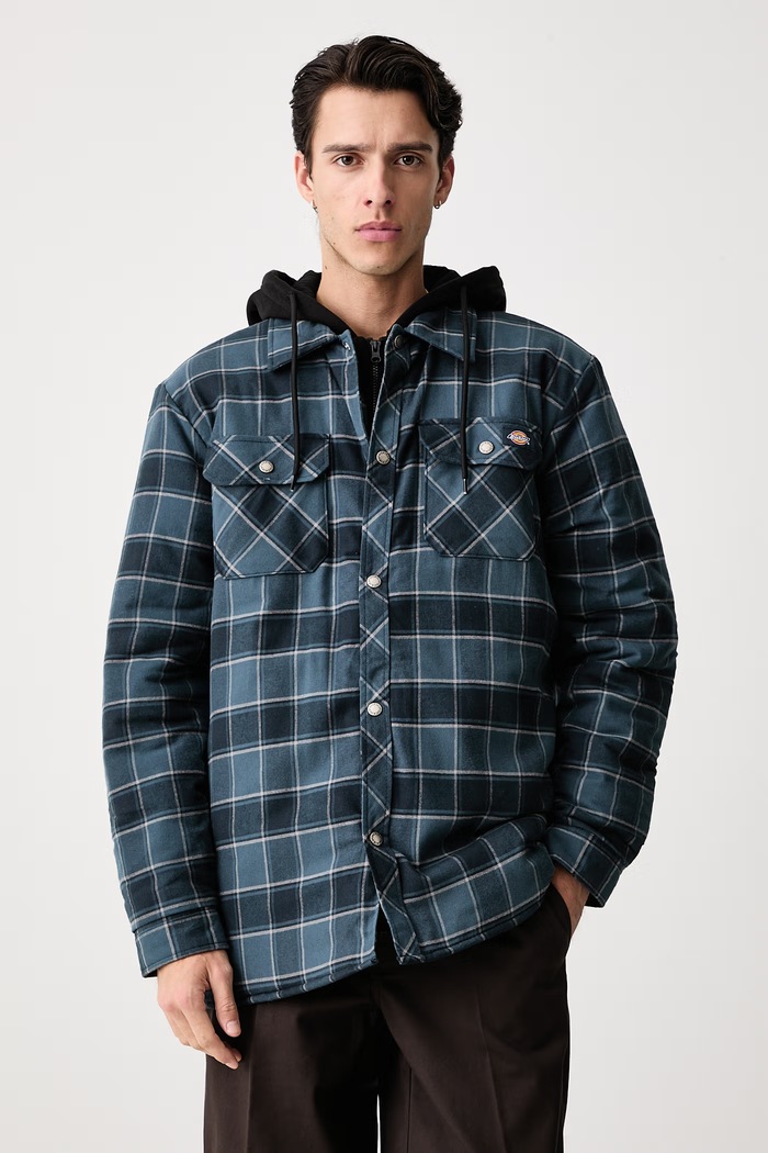 Dickies Kurtka koszulowa męska bawełniana turkusowy DK0A4XT80DN1