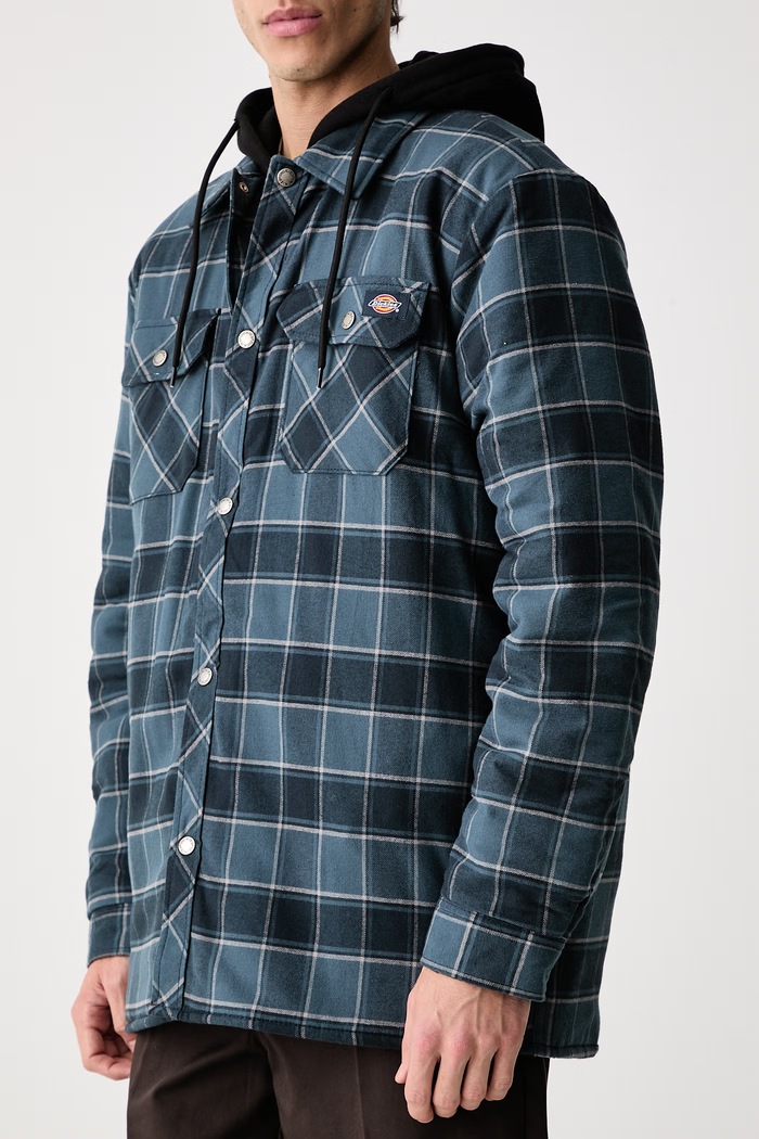 Kurtka koszulowa męska bawełniana Dickies DK0A4XT80DN1 turkusowy