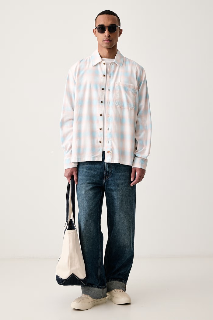 Dickies Koszula męska z bawełną DK0A8DUAL631 niebieski AW26