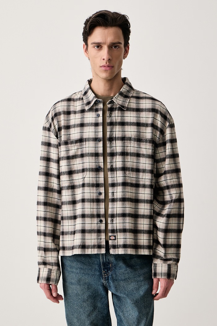 Dickies Koszula męska bawełniana beżowy DK0A8CHIBLK1