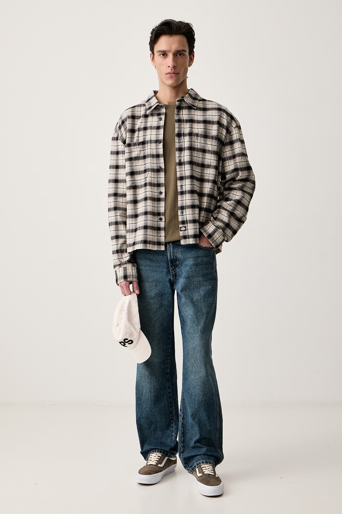 Dickies Koszula męska bawełniana DK0A8CHIBLK1 beżowy AW26
