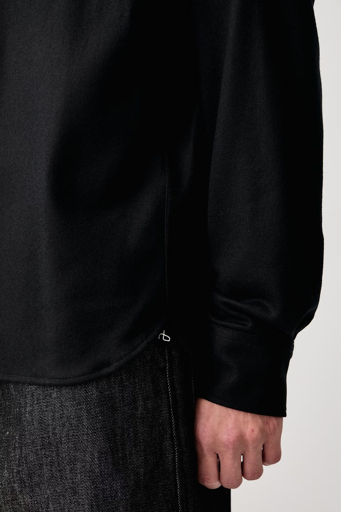 Koszula męska z wełną rag & bone RVC026FSMWO czarny