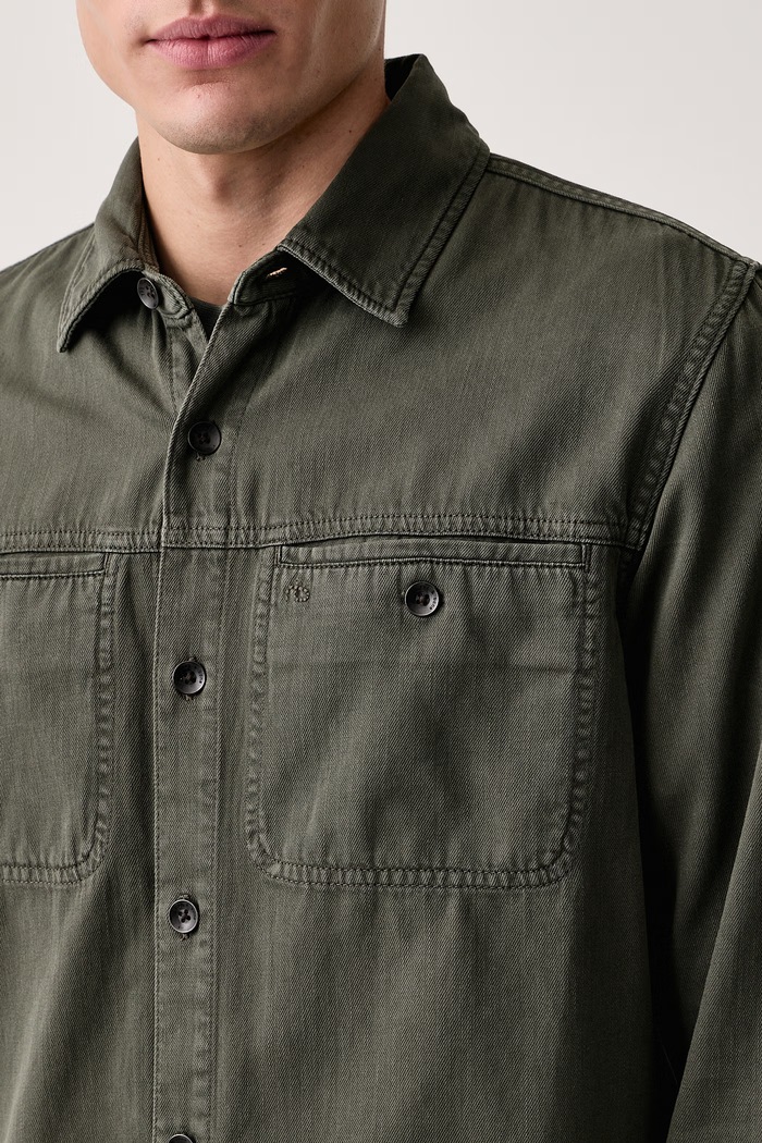 Koszula męska bawełniana rag & bone RX3526FSRWW zielony
