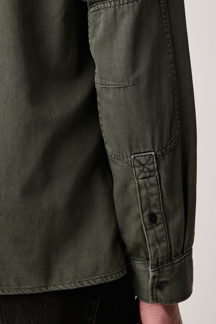 Koszula męska bawełniana rag & bone zielony RX3526FSRWW