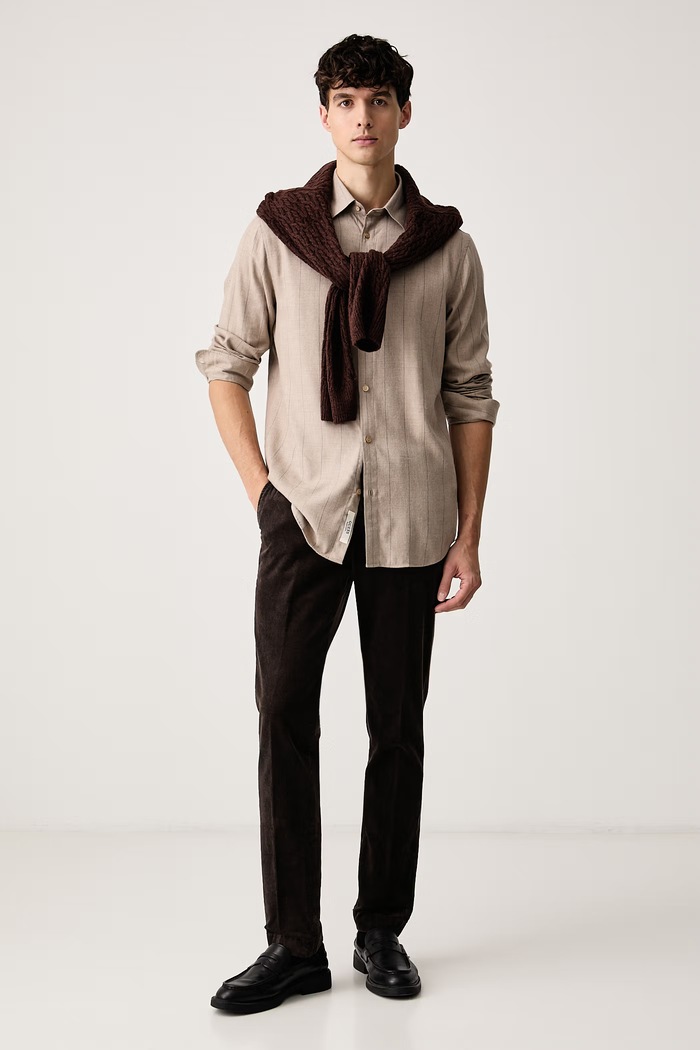 Guess Košile pánská s bavlnou M6BH26.W4268 béžová AW26