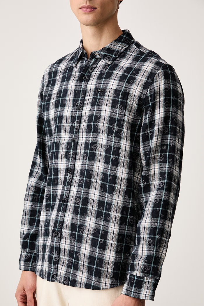Košile pánská Guess M6BH59.W4572 námořnická modř