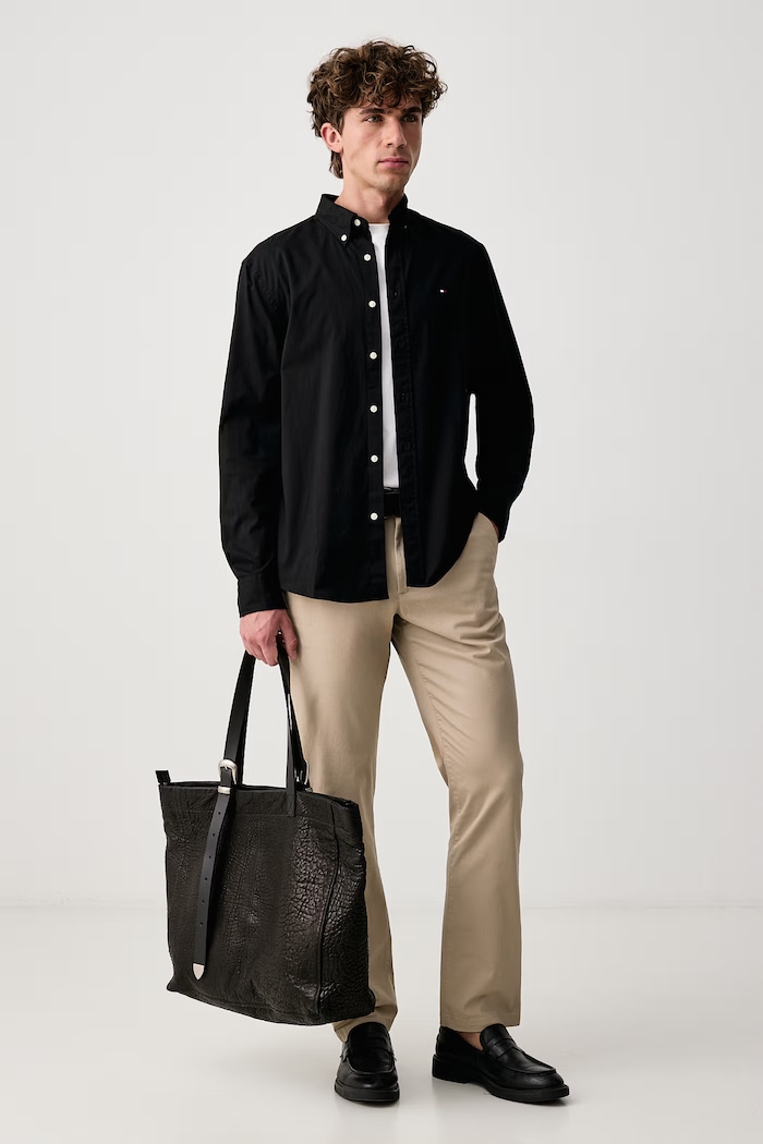 Tommy Hilfiger Koszula męska bawełniana MW0MW39988 czarny AW26
