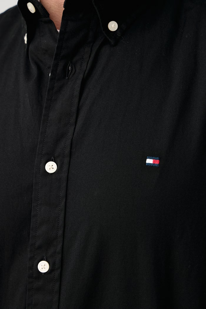 Koszula męska bawełniana Tommy Hilfiger czarny MW0MW39988