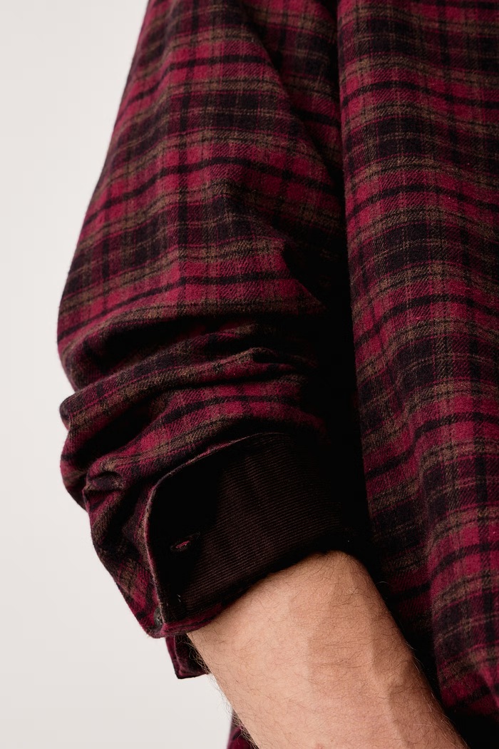 Koszula męska bawełniana Guess Jeans bordowy M6BH10.W3787