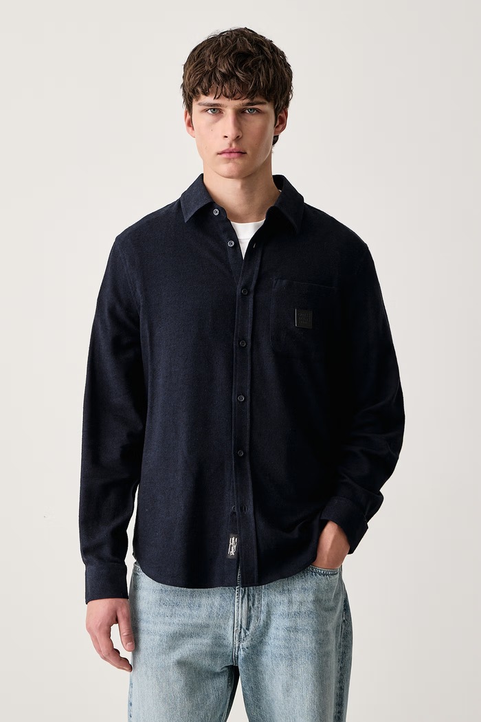 Guess Jeans Košulja za muškarce od pamuka mornarsko plava M6BH10.W3706