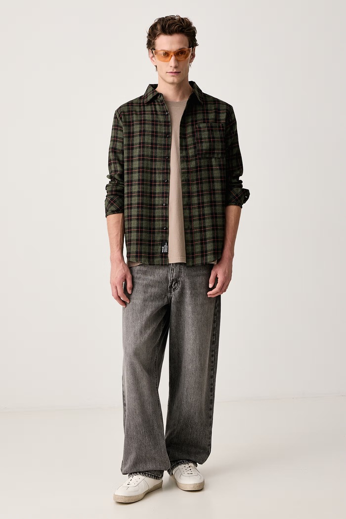 Hurley Koszula męska Axe MVSEU00002 zielony AW26