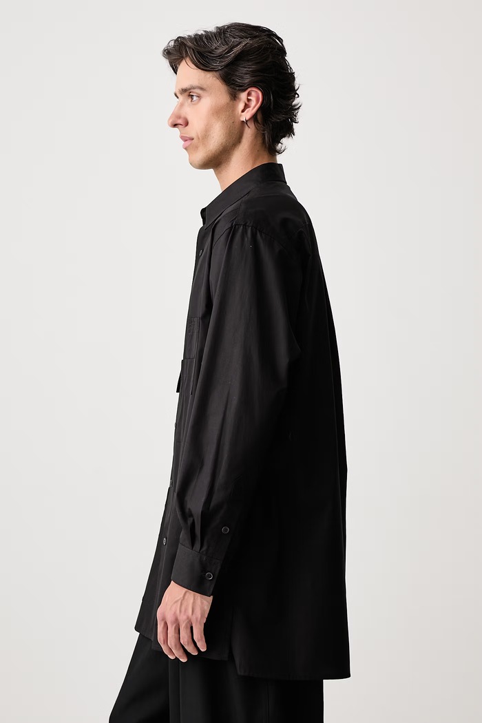 MULTI POCKET koszula bawełniana męska Yohji Yamamoto KN3626 czarny