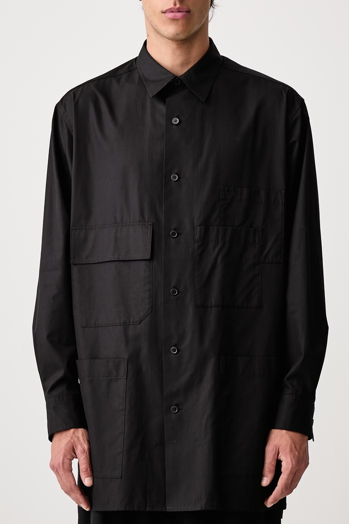MULTI POCKET koszula bawełniana męska Yohji Yamamoto czarny KN3626