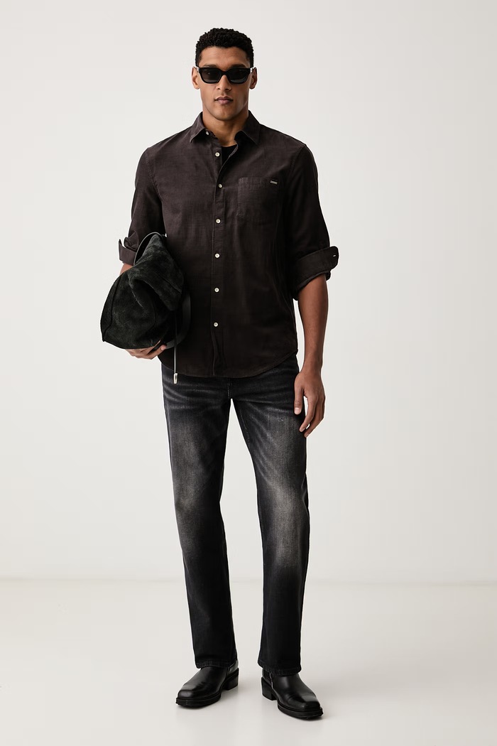 Guess Košulja za muškarce od samta M6BH40.W4288 smeđa AW26