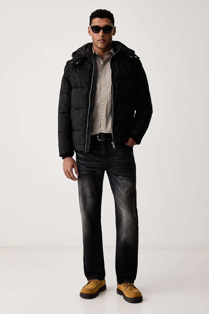 Guess Košulja za muškarce od pamuka s elastanom M6BH39.W4287 bež AW26