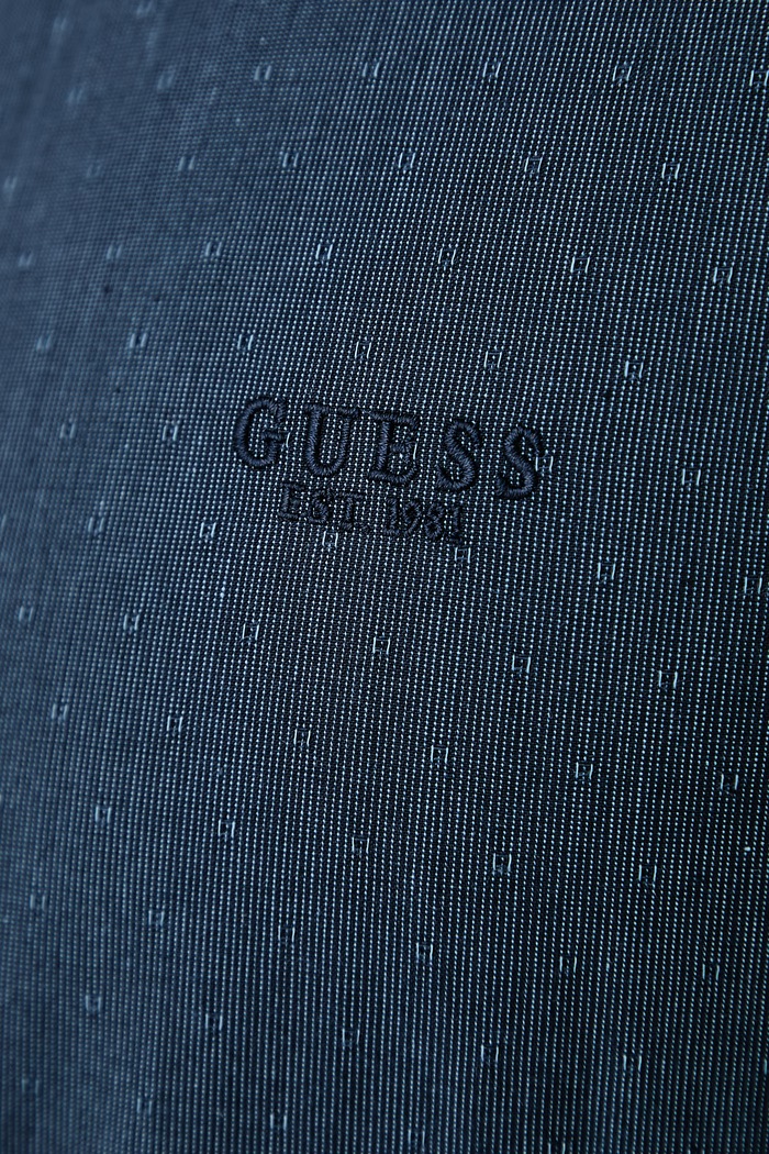 Košulja za muškarce od pamuka Guess mornarsko plava M6BH33.W4283