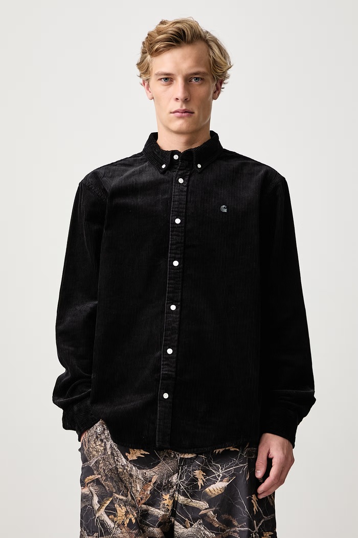 Carhartt WIP Madison Cord koszula sztruksowa męska czarny I029958.26XX