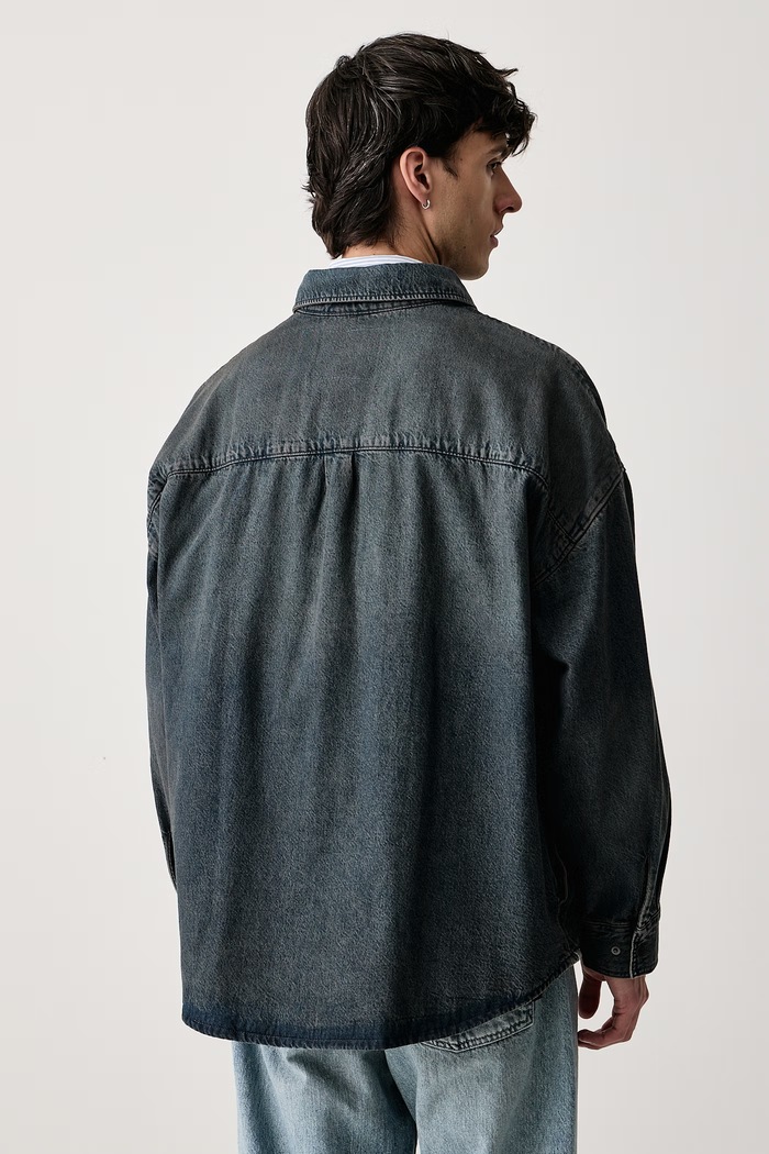 Oblečenie Levi's Džínsová bunda pánska rifľová LENOX WESTERN OVERSHIRT 0084Y modrá