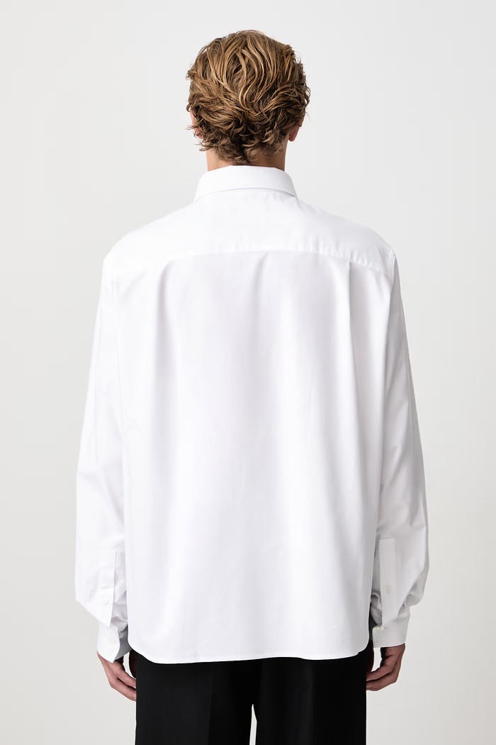Odzież Maison Kitsuné Profile Fox koszula bawełniana męska QM00425WC5062 biały