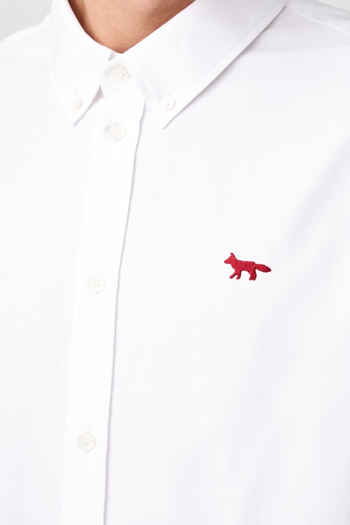 Maison Kitsuné Profile Fox koszula bawełniana męska QM00425WC5062