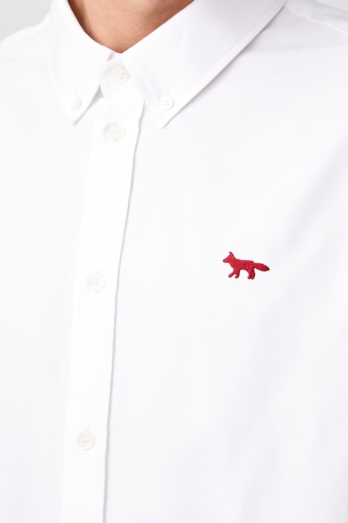 Maison Kitsuné Profile Fox koszula bawełniana męska QM00425WC5062