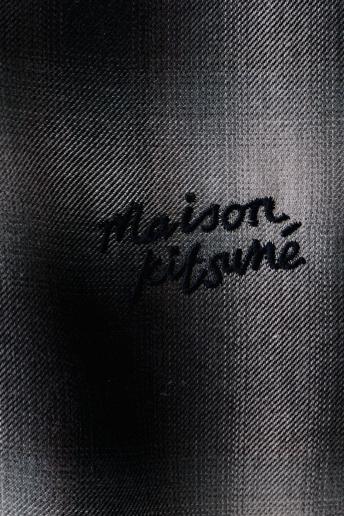 Gradient koszula męska z bawełną Maison Kitsuné szary MRMWI07WC5113