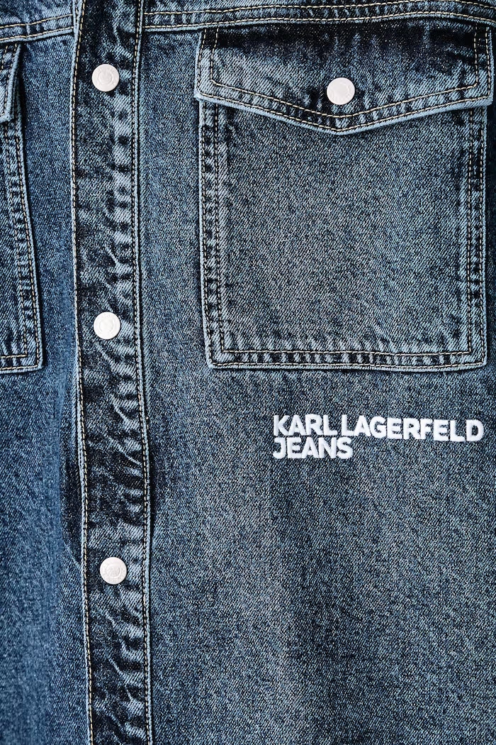 Kurtka koszulowa męska jeansowa Karl Lagerfeld Jeans granatowy B4M16004