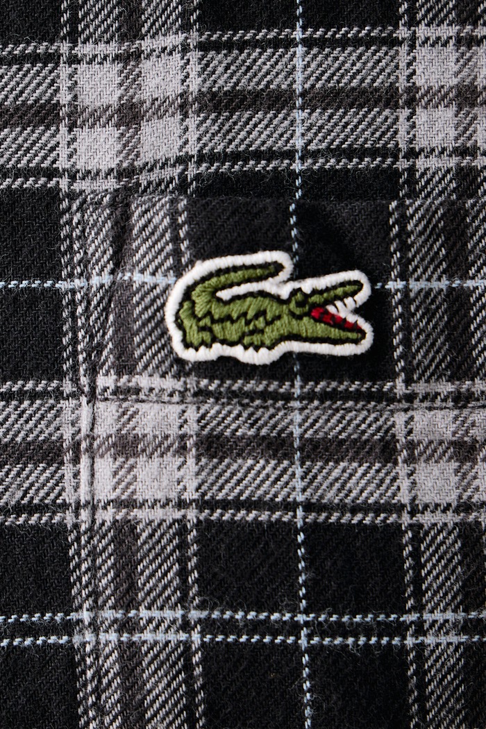 Koszula męska bawełniana Lacoste CH8825 szary