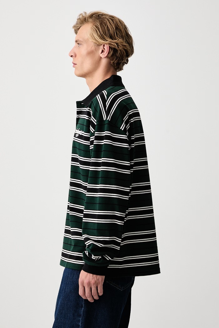 Devitt Rugby Shirt longsleeve męski bawełniany Carhartt WIP I037117 zielony