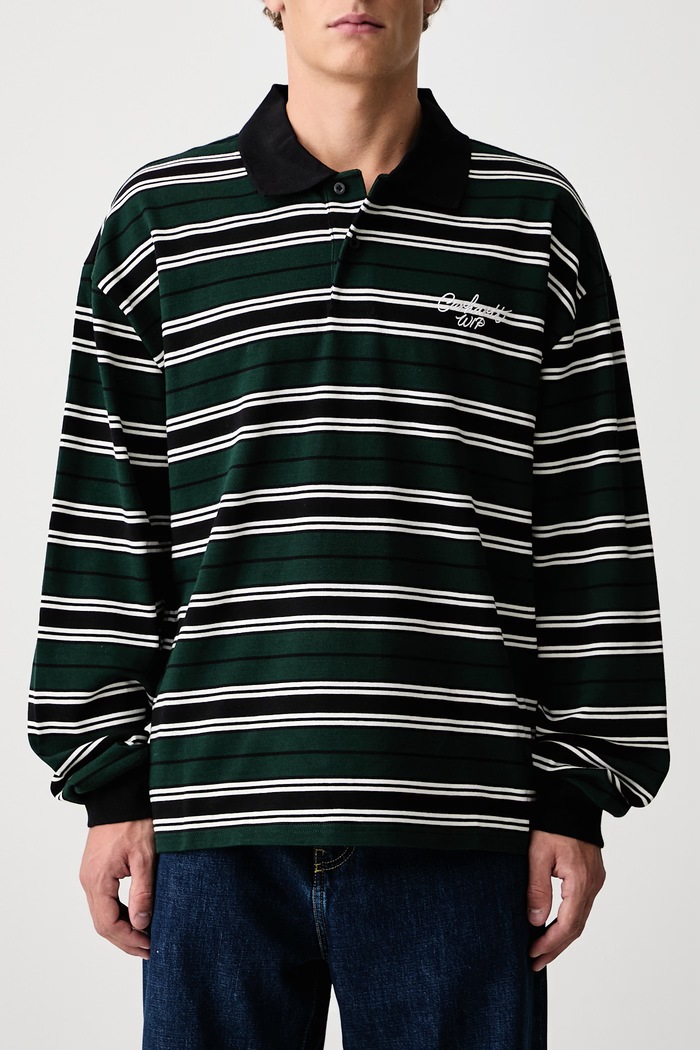 Devitt Rugby Shirt longsleeve męski bawełniany Carhartt WIP zielony I037117