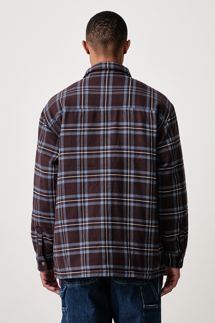 Odzież Carhartt WIP Baird Shirt Jac kurtka koszulowa bawełniana męska I037142 brązowy