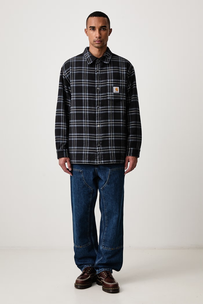 Carhartt WIP Baird Shirt Jac kurtka koszulowa bawełniana męska I037142 czarny AW26